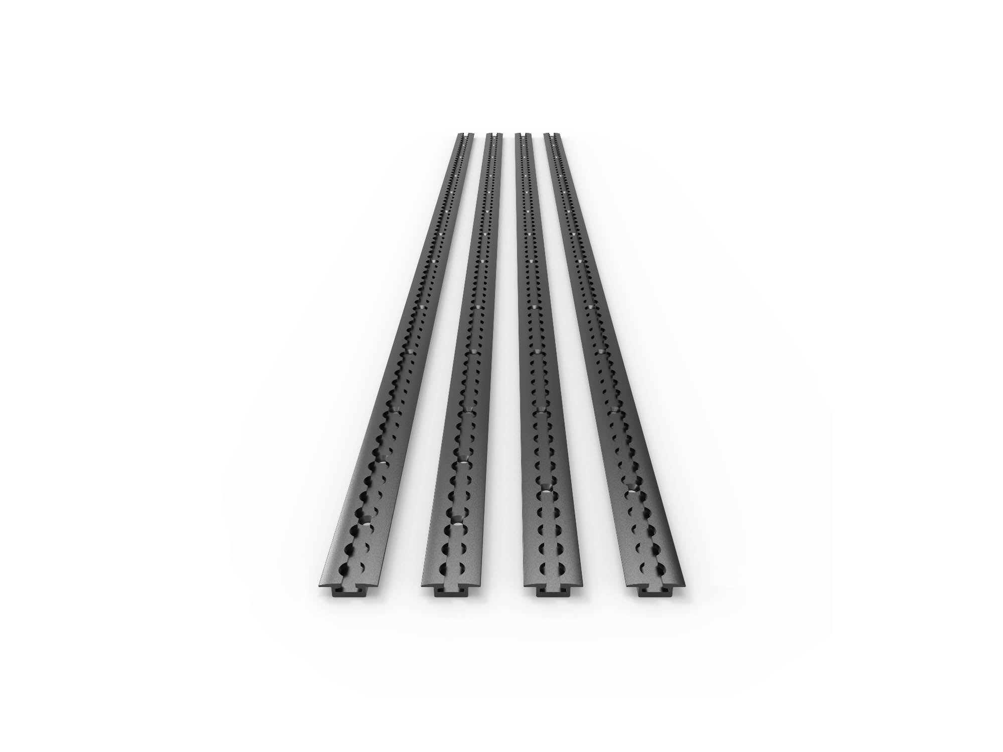 Top view of Sprinter Flush Mount L-Track Kit for 144