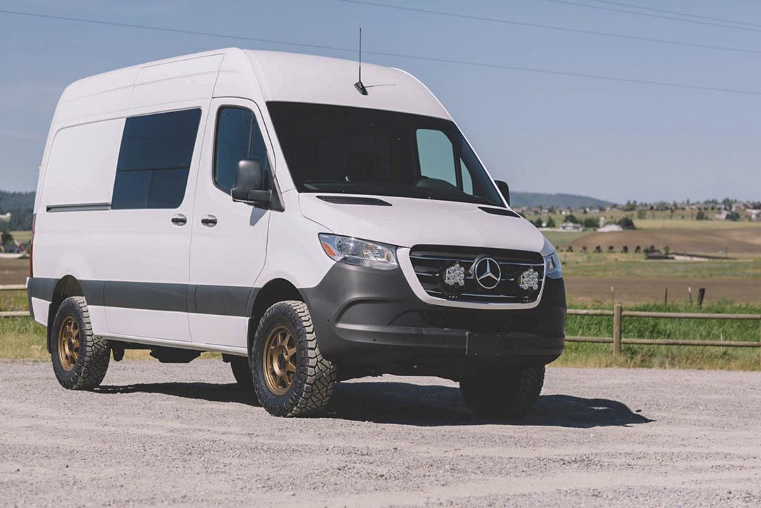 Van Compass Stage 5 System – 2" Lift with Adjustable Rally Struts for Mercedes Sprinter 2500 2WD (2019–Up)