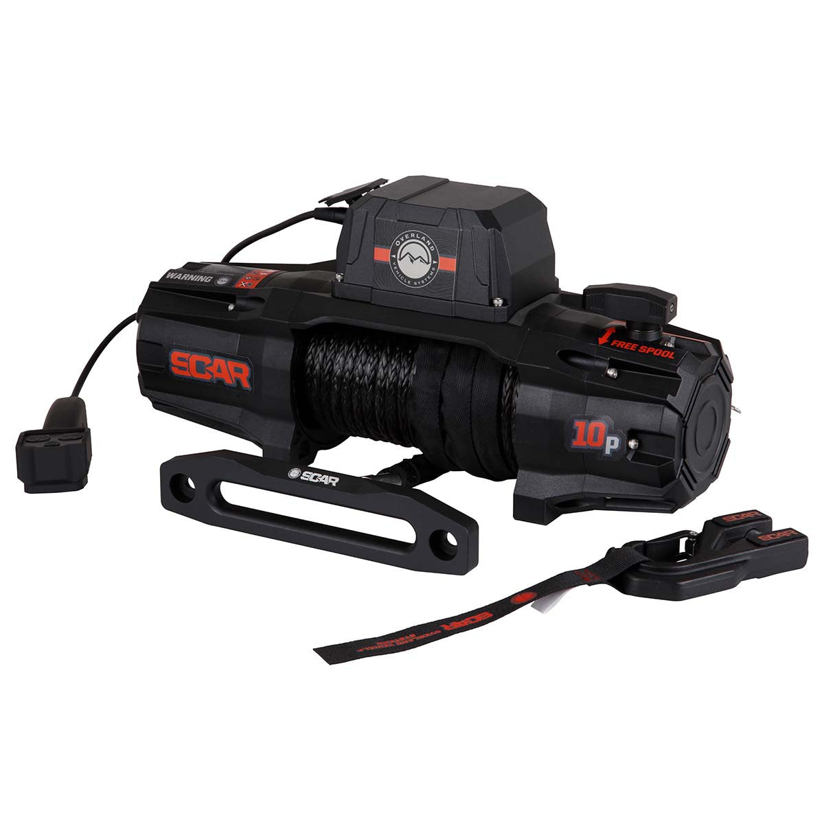 SCAR 10S - 10,000 lbs. Rated Synthetic Rope Winch