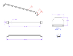 Van Wife Components Solar Bars – 2007+ Mercedes Sprinter Roof Rail Crossbars
