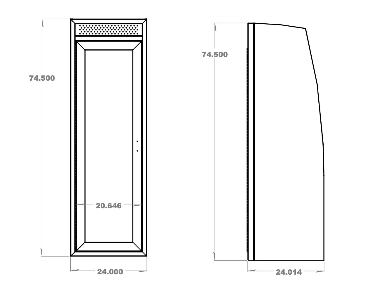 Van Wife Components 24" Aluminum Shower Stall – Powder Coated Overland Van Shower