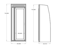 Van Wife Components 30" Aluminum Shower Stall – Powder Coated Overland Van Shower