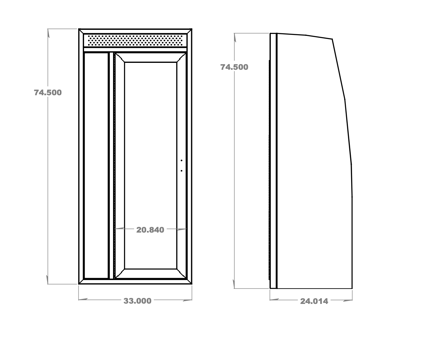 Van Wife Components 33" Aluminum Shower Stall – Powder Coated Overland Van Shower