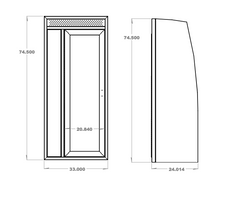 Van Wife Components 33" Aluminum Shower Stall – Powder Coated Overland Van Shower