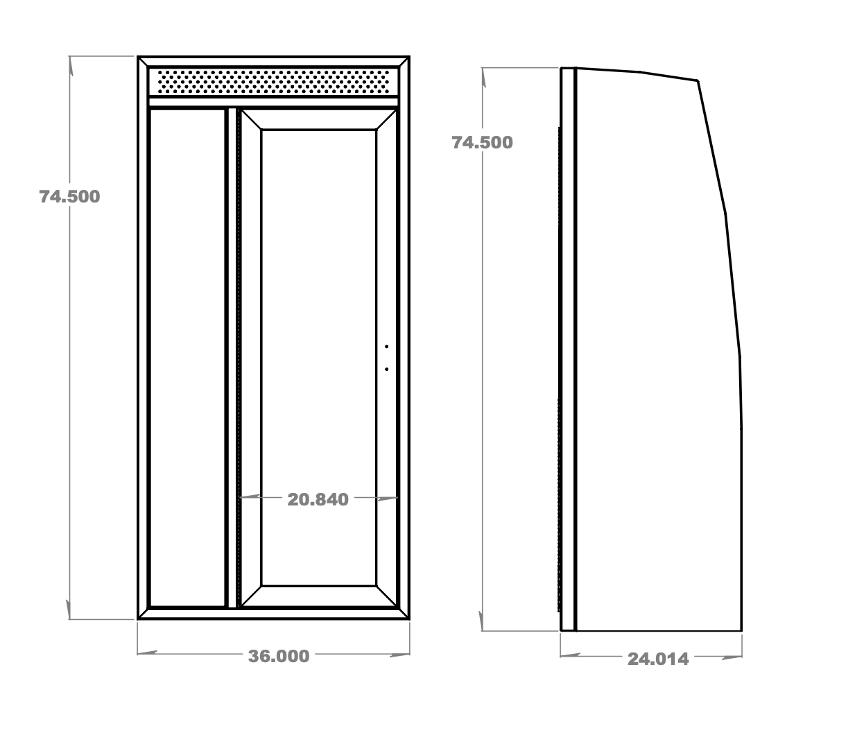 Van Wife Components 36" Aluminum Shower Stall – Powder Coated Overland Van Shower