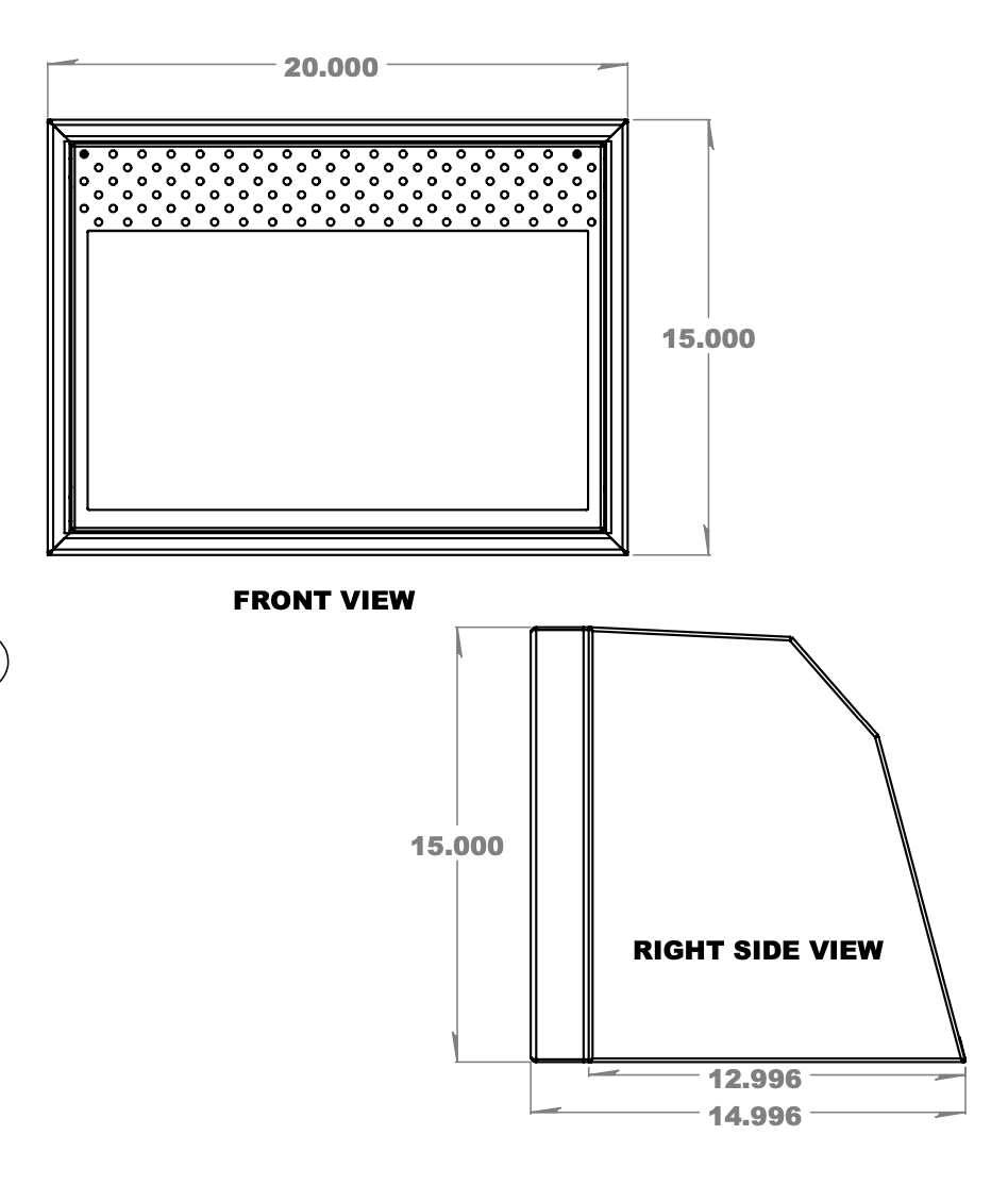 Van Wife Components 20" Microwave Cabinet – Angled Powder Coated Aluminum Van Cabinet