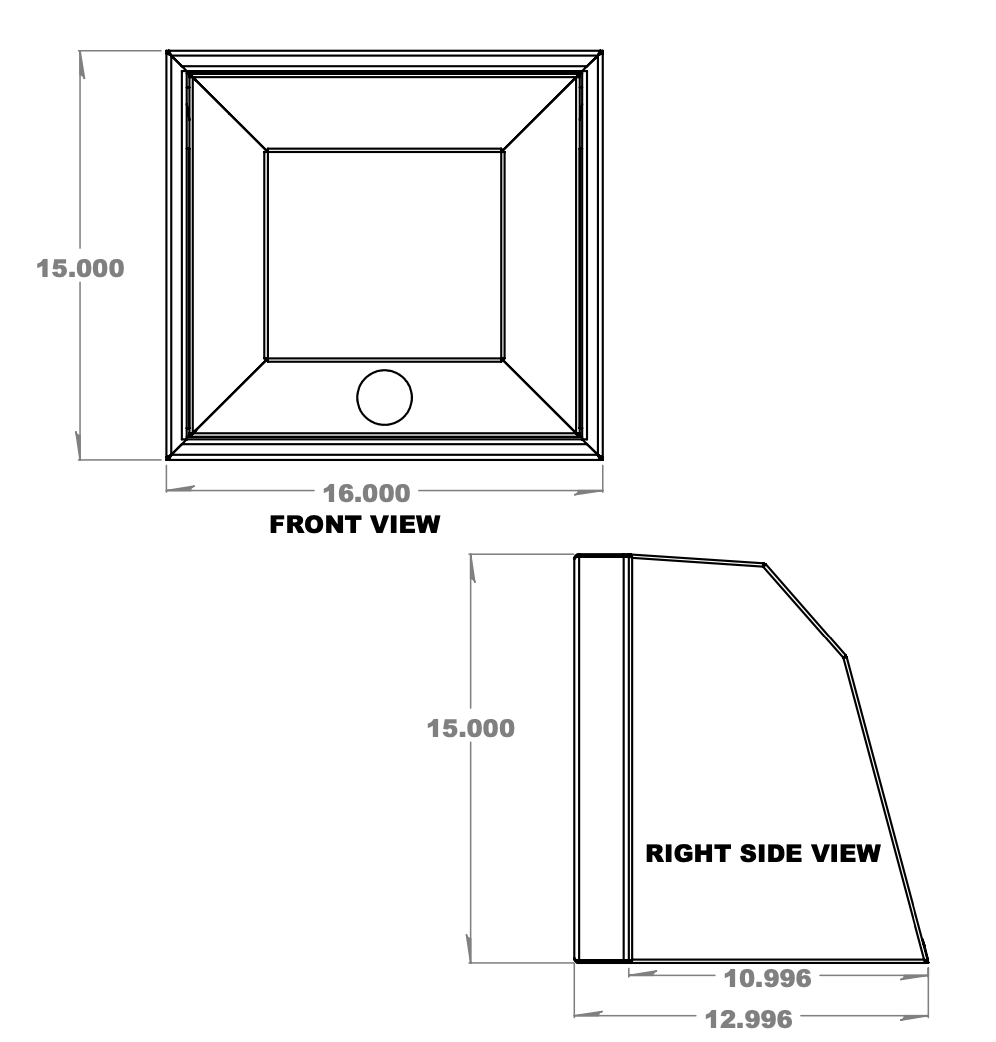 Van Wife Components 16" Upper Cabinet – Angled Powder Coated Aluminum Van Cabinet
