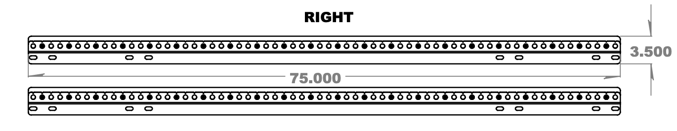 Van Wife Components 75" Single Supported Bed Rails (Pair) – Platform Bed Mounting System