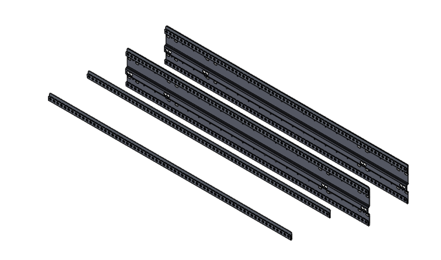 Van Wife Components 75" Double Bed Rail with Base Channel System – Modular Bed Mounting System