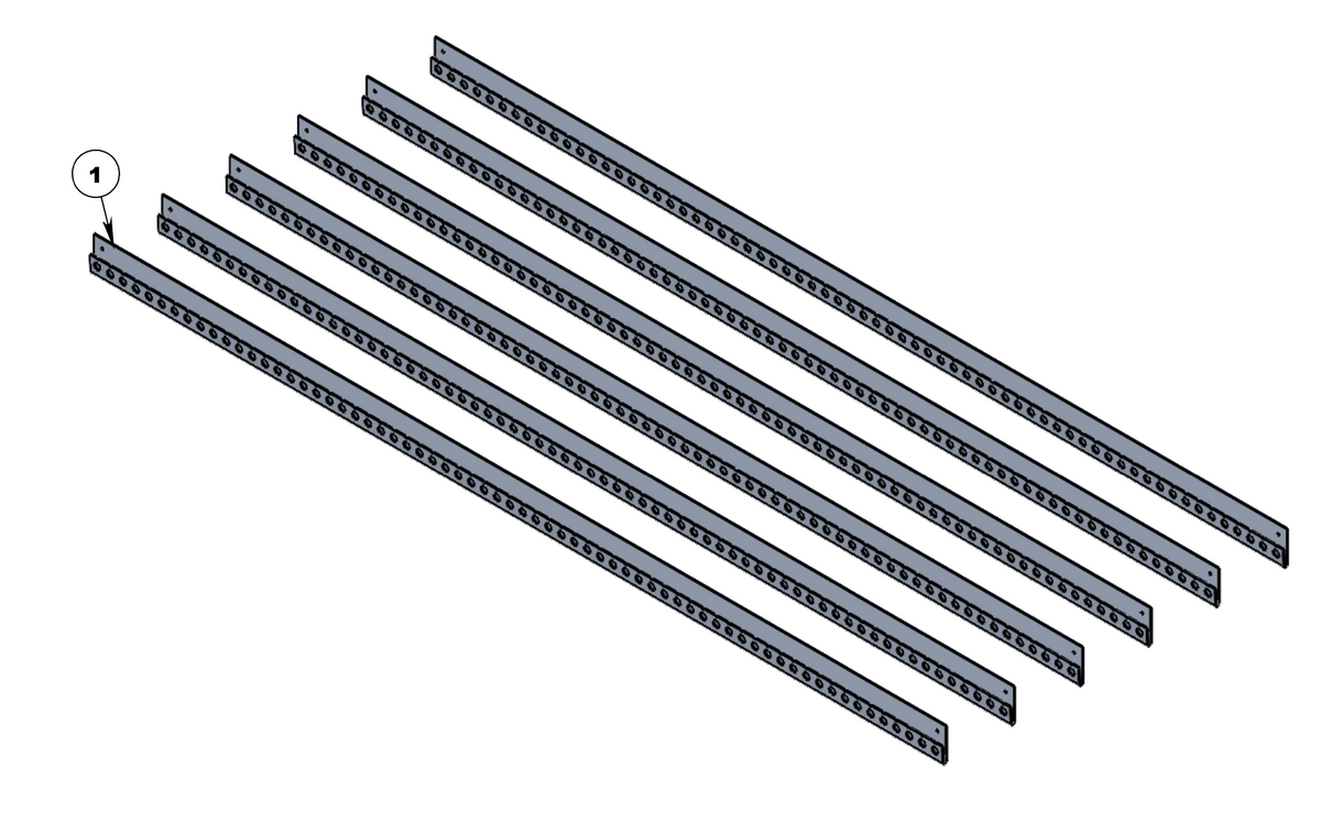 Van Wife Components 6-Piece Pre-Drilled J-Channel Kit – Bed System Mounting Rails