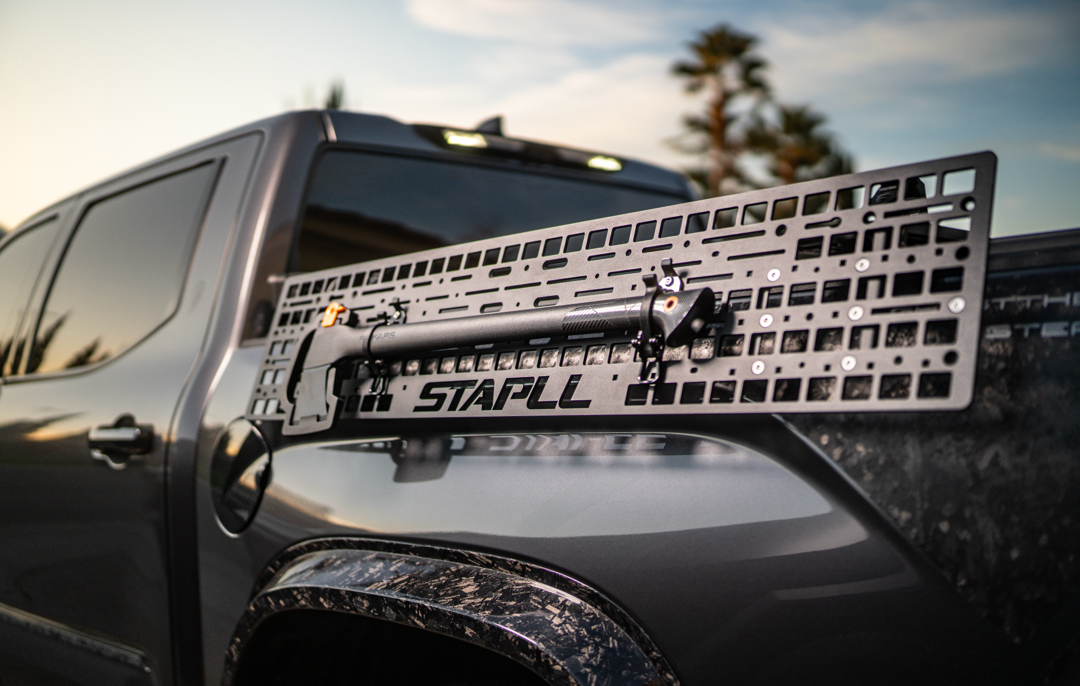 48" x 10" Fender Rack by STAPLL | Full-Length MOLLE Panel for Truck Bed Gear Mounting