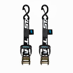 1.5" x 10' HD Ratchet Strap Set (2-Pack) | Heavy Duty Tie Downs with Soft Loops