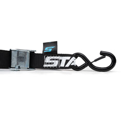 1.5" x 7' HD Moto Tie Down Straps (2-Pack) | Heavy Duty Cam Buckle Straps with Soft Loops