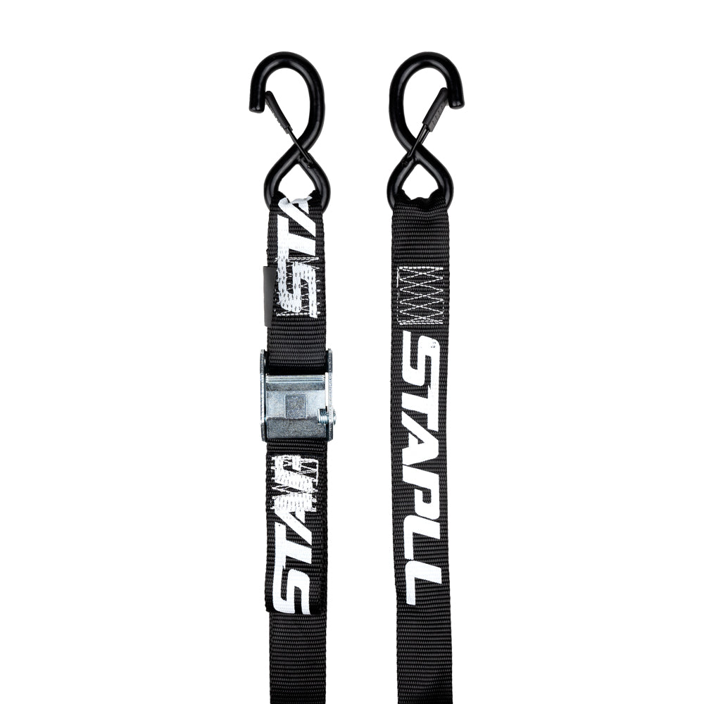 1.5" x 7' HD Moto Tie Down Straps (2-Pack) | Heavy Duty Cam Buckle Straps with Soft Loops