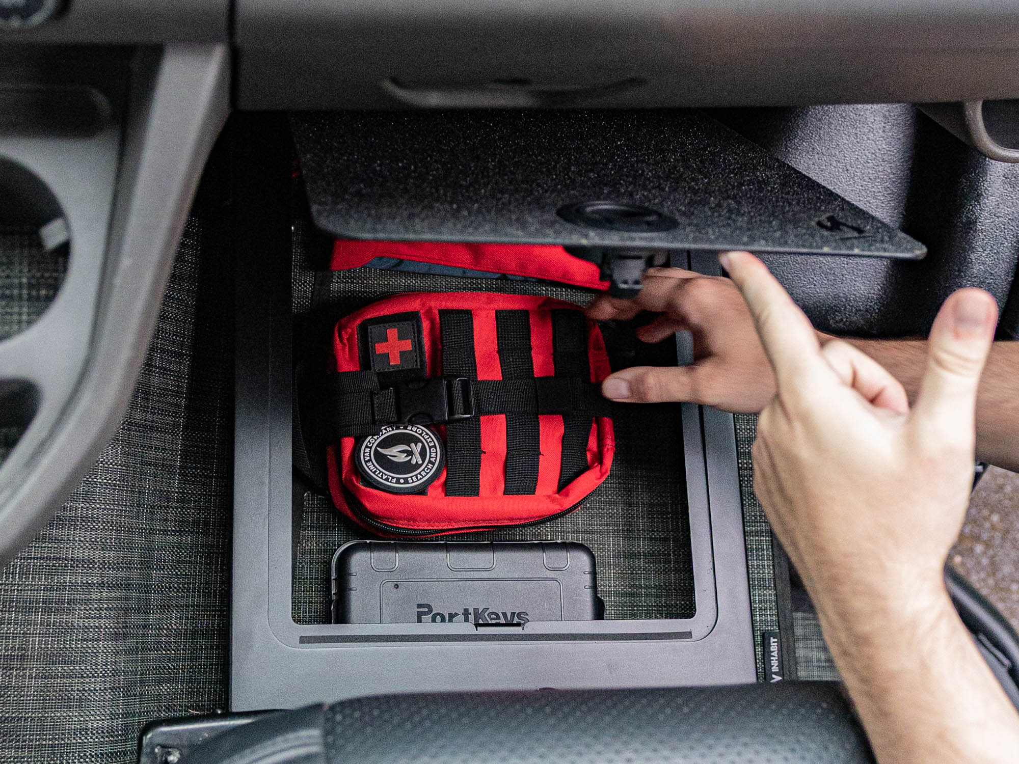 Transit Van Passenger Floor Riser Compartment