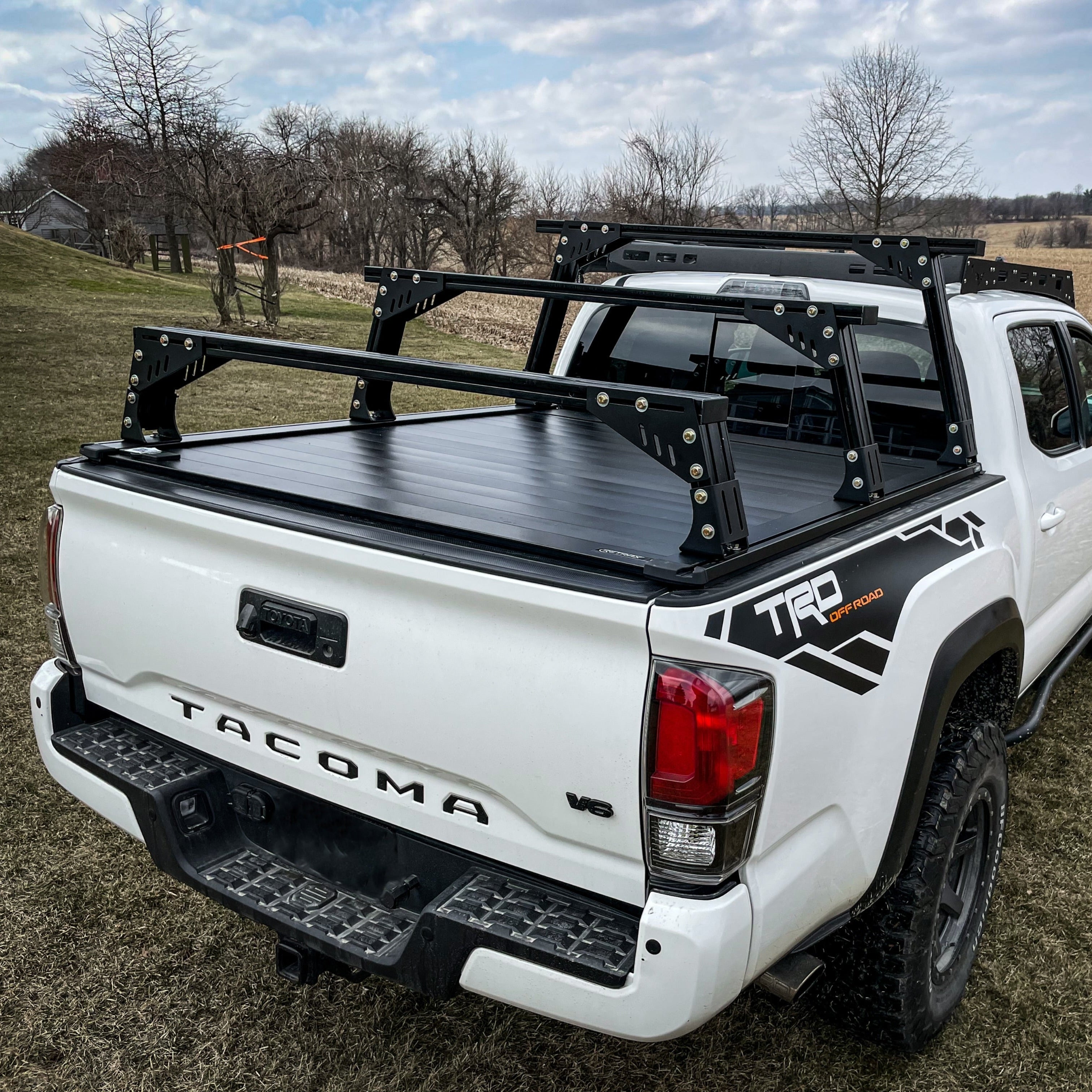 Santa Cruz- Bed Rack For Factory Retractable Cover with T-slots
