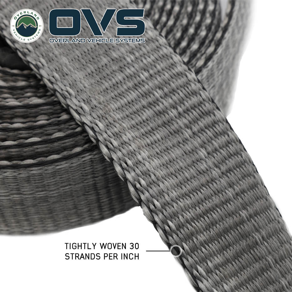 OVS Brute Recovery Tow Strap – Reinforced Loops with Padded Sleeve & Drawstring Storage Bag