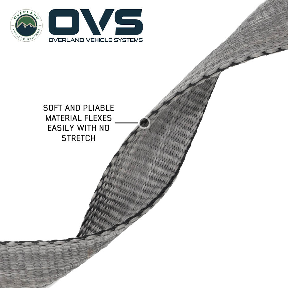OVS Brute Recovery Tow Strap – Reinforced Loops with Padded Sleeve & Drawstring Storage Bag