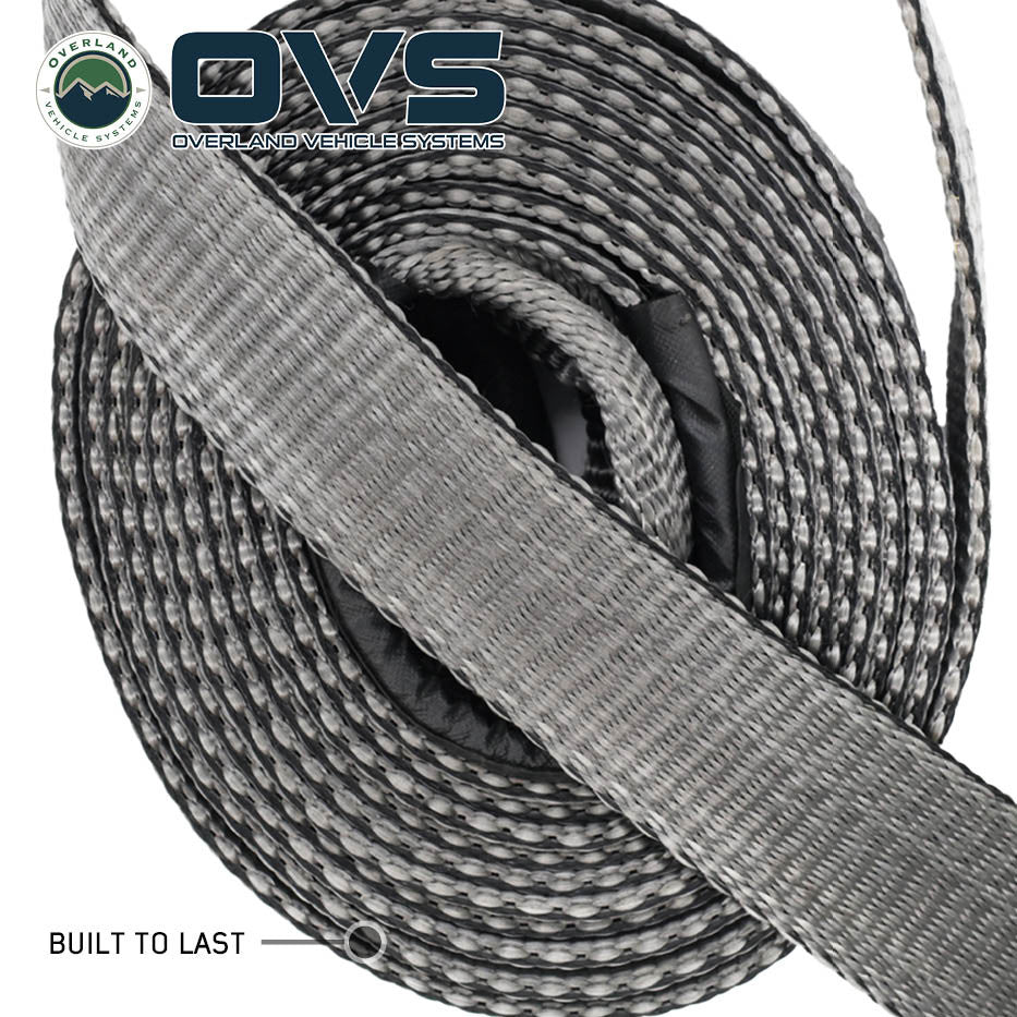 OVS Brute Recovery Tow Strap – Reinforced Loops with Padded Sleeve & Drawstring Storage Bag