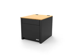 Camper van Toilet Storage Cubby with bamboo lid top