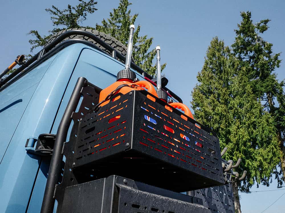 Adventure Van Rear Platform Gear Cage