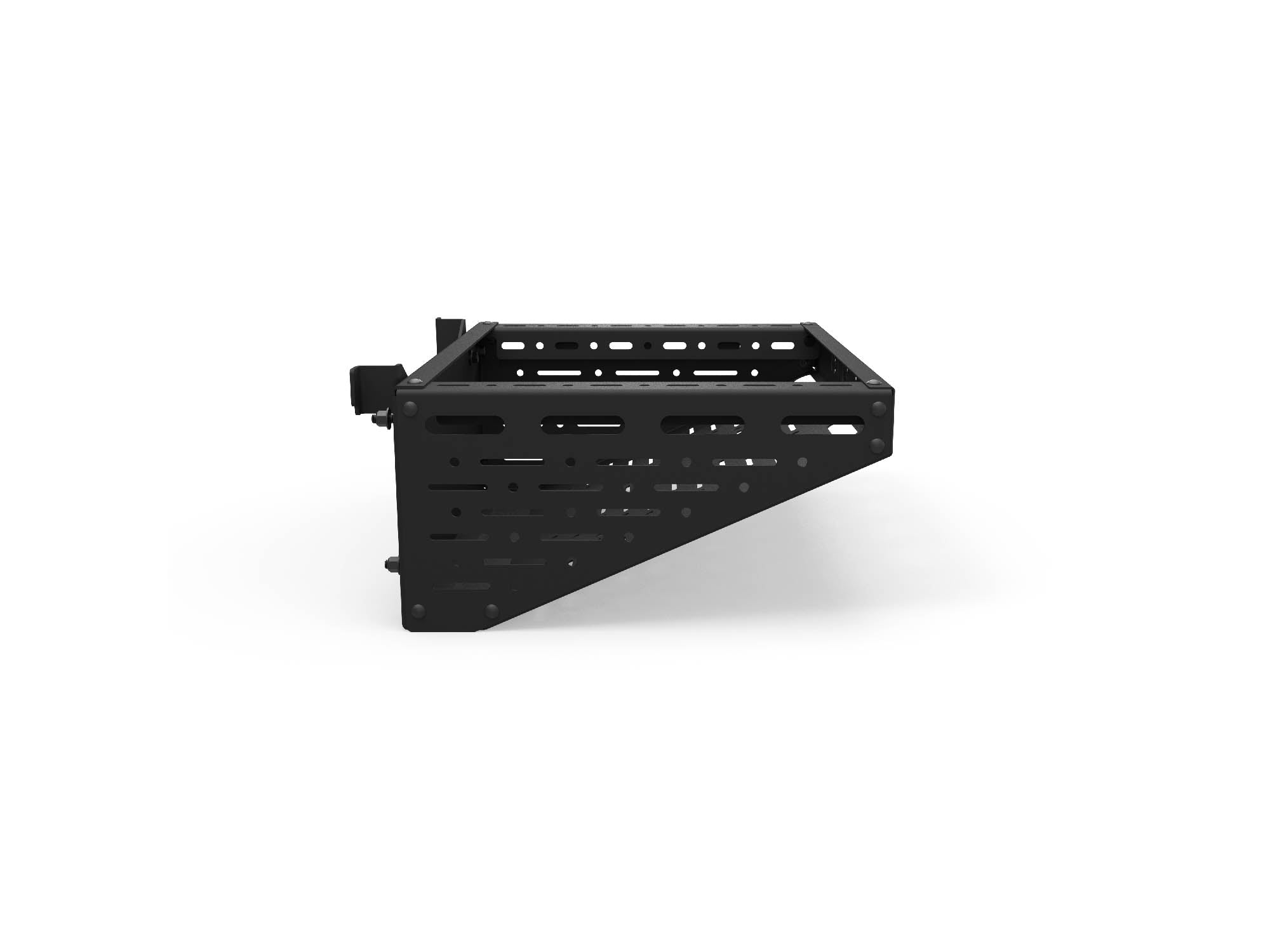 Side view of Rear Door Platform Bike Rack Adapter