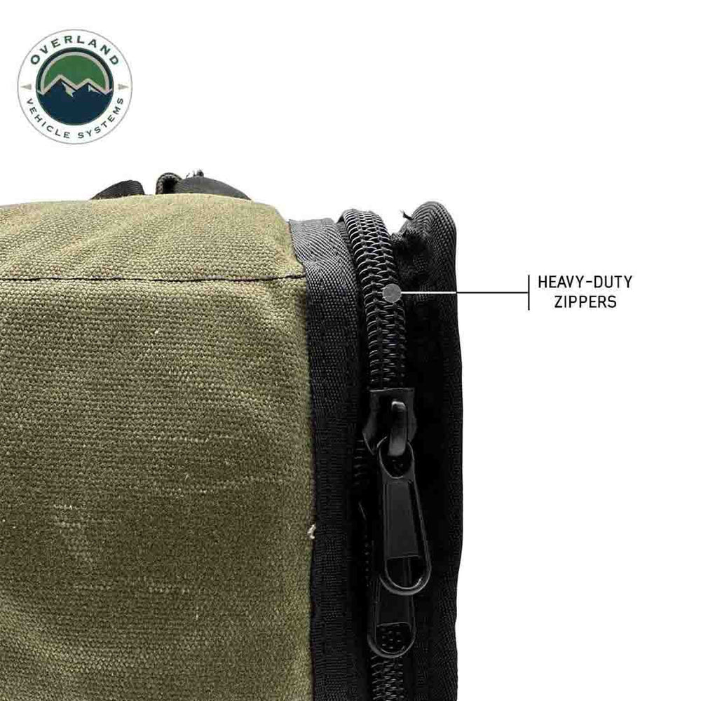 Utility Bag - #16 Waxed Canvas Storage Bag zipper