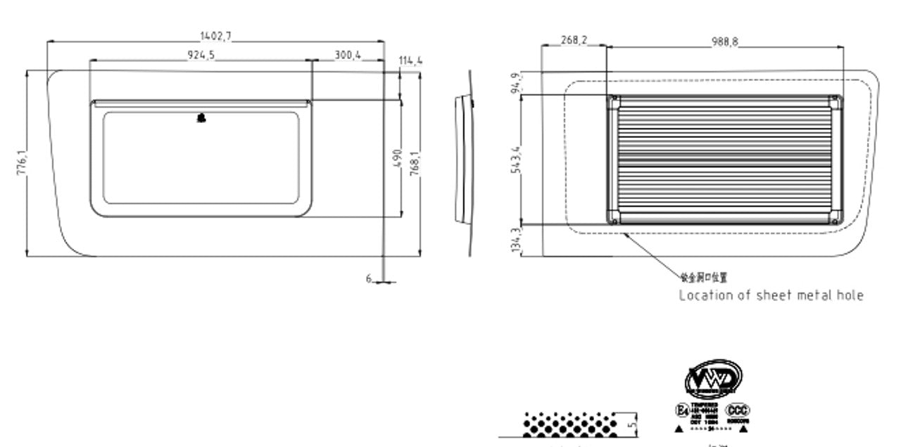 VWD Mercedes Sprinter Premium Awning Window | 2007+ | Driver Side Forward (SL101-AW)