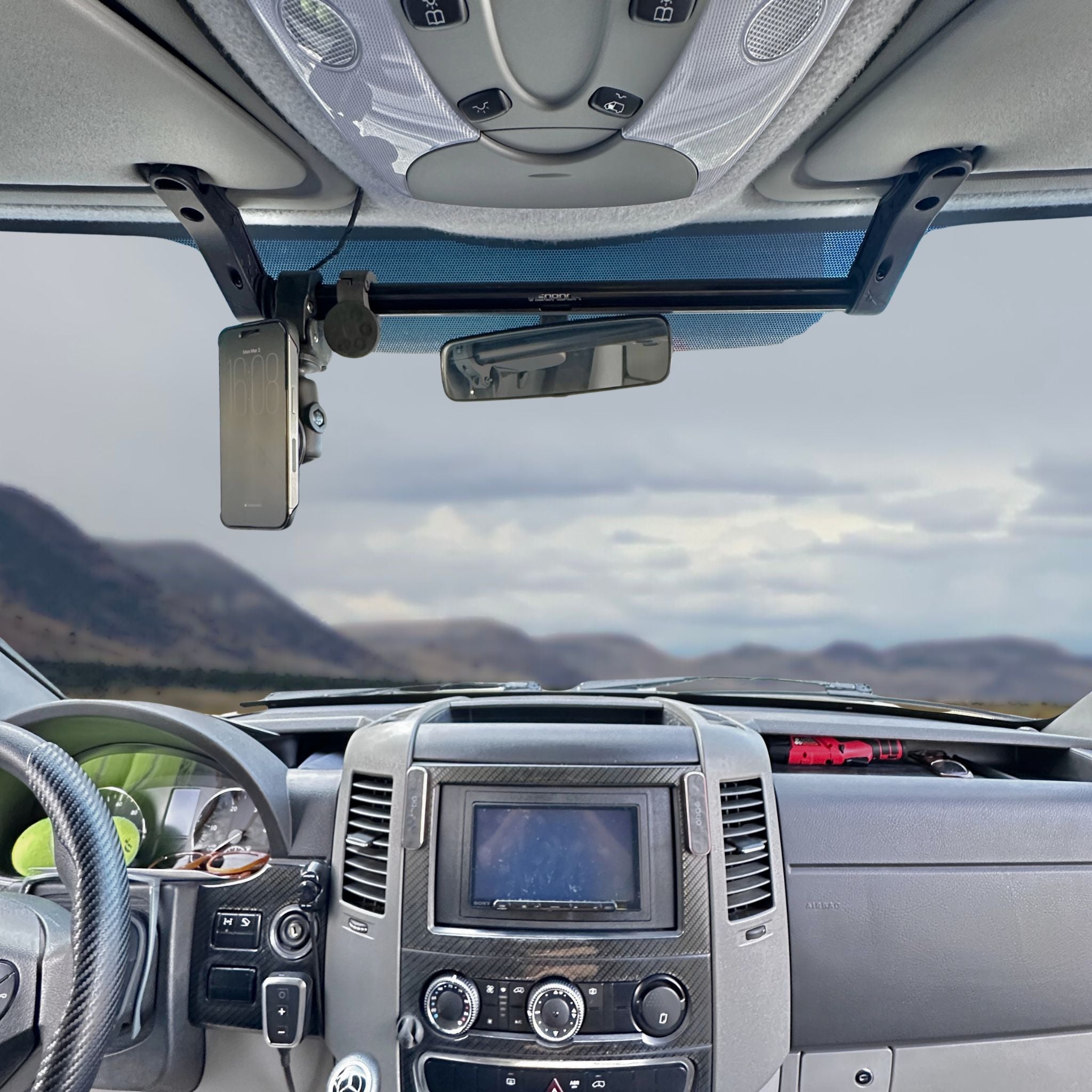 Terra X VisorDok TubeTrak – Sprinter Van Visor Tube Mount (VS30 2019+)