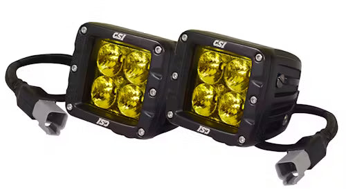 CSI 2 in. 20W Gold Lens LED Pod - Spot/Fog, Pair