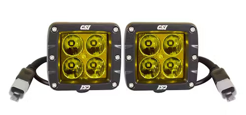 CSI 2 in. 20W Gold Lens LED Pod - Spot/Fog, Pair