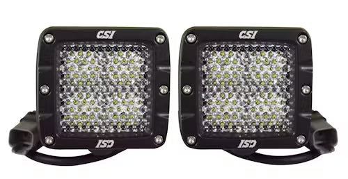 CSI 2 in. 4W Diffused LED Pod - Clear, Pair