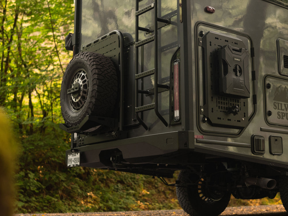 Winnebago Ekko Rear Bumper, Ladder, & Carrier Swing-Out System installed on Sprinter Ekko