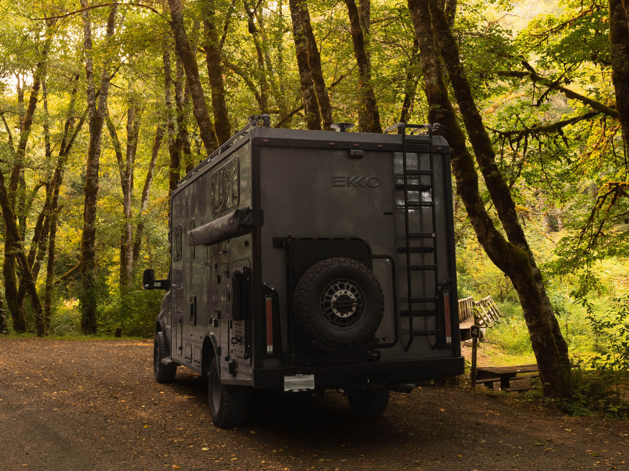 Winnebago Ekko Rear Bumper, Ladder, & Carrier Swing-Out System for Transit Ekko and Sprinter Ekko models