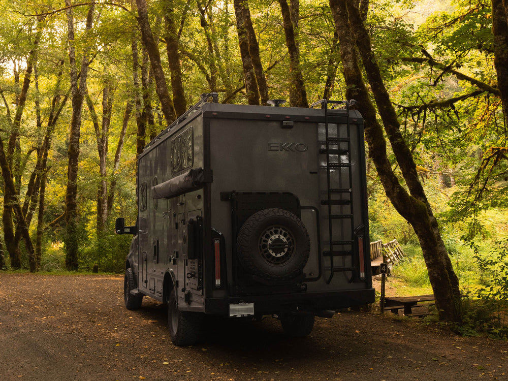 Winnebago Ekko Rear Bumper, Ladder, & Carrier Swing-Out System for Transit Ekko and Sprinter Ekko models