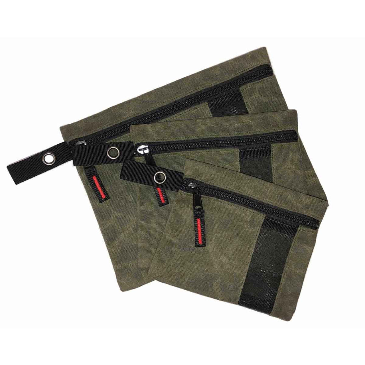 Waxed Canvas Small Size 3-Bag Set of Storage Bags - #12 Waxed Canvas