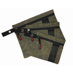 Waxed Canvas Small Size 3-Bag Set of Storage Bags - #12 Waxed Canvas