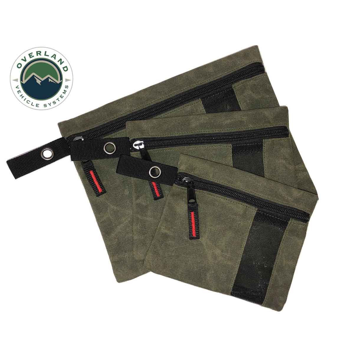 Waxed Canvas Small Size 3-Bag Set of Storage Bags - #12 Waxed Canvas