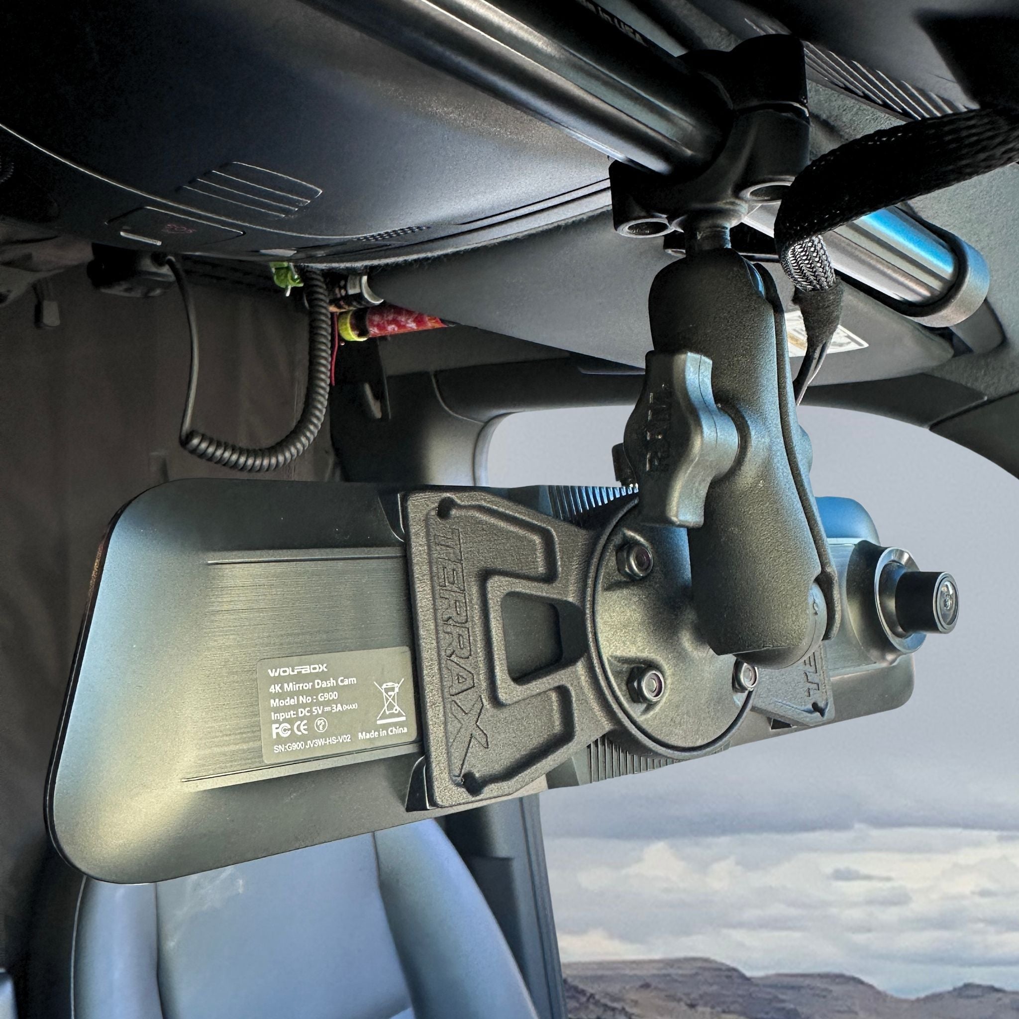 WOLFBOX Dash Cam Visordok Tube Mount Kit – RAM Ball Mount for Visordok TubeTrak