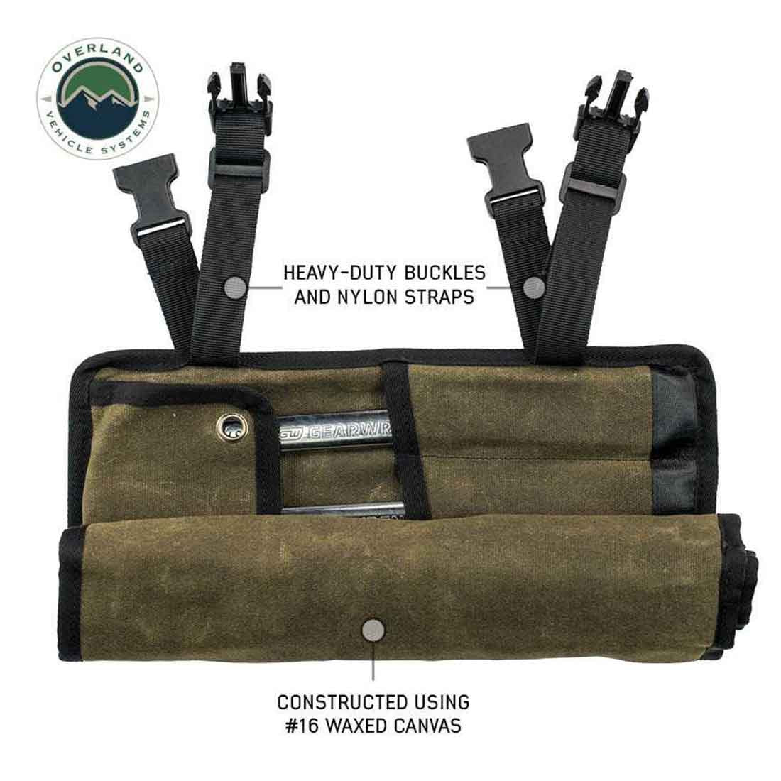 Wrench Tool Roll #16 Waxed Canvas Storage Bags