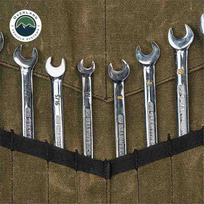 Wrench Tool Roll #16 Waxed Canvas Storage Bags