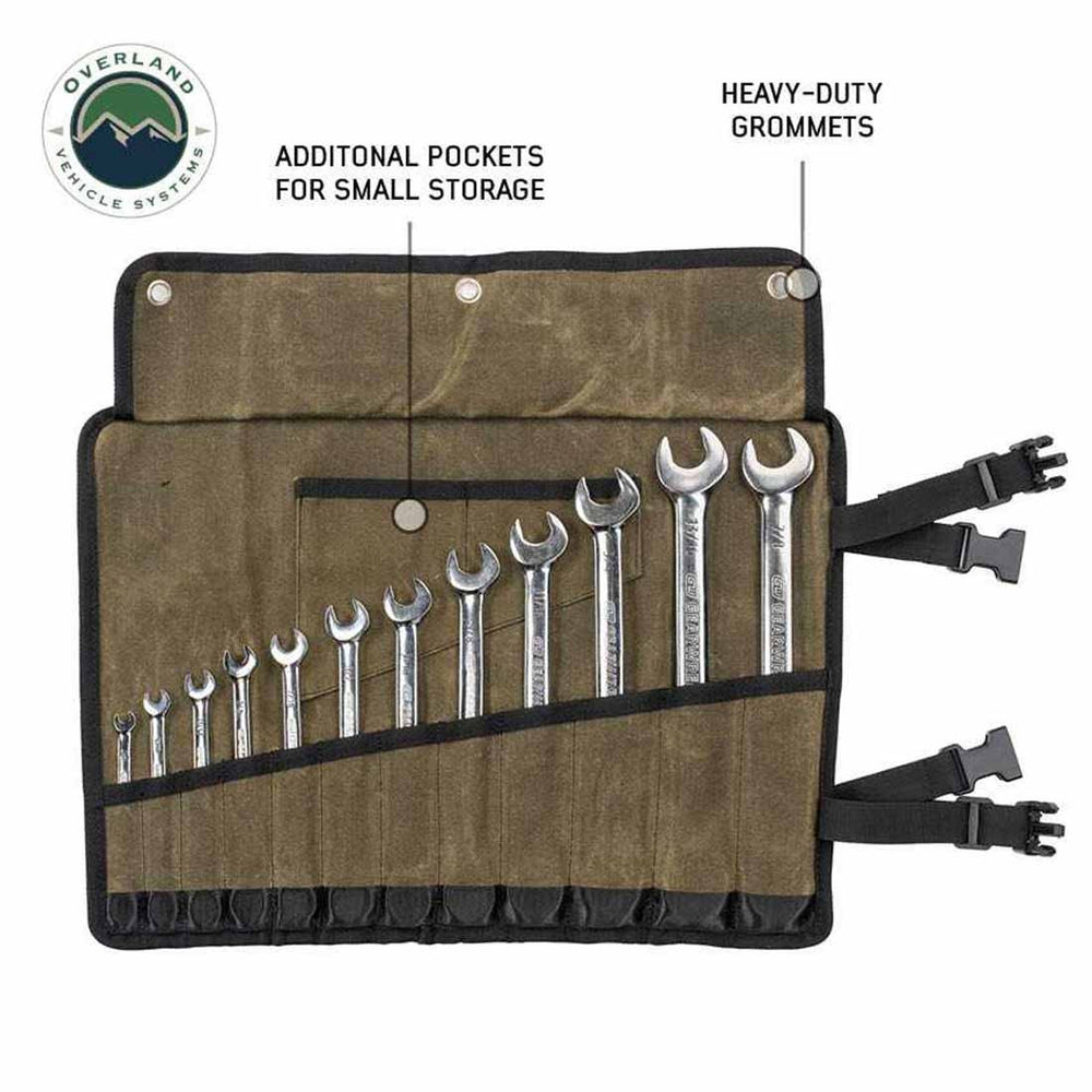Wrench Tool Roll #16 Waxed Canvas Storage Bags
