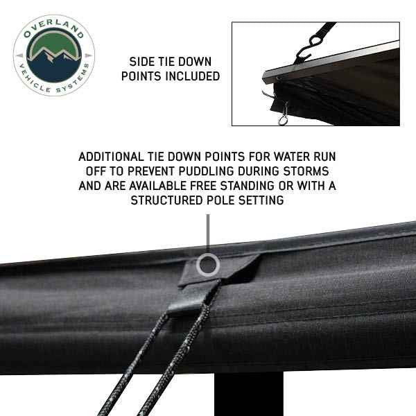 XD Nomadic 180 Degree Awning, Universal, Black Body, Black Trim and Travel Bag