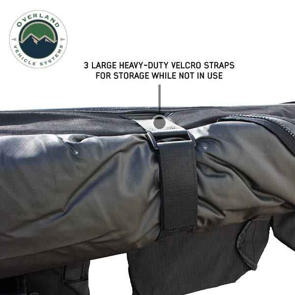 XD Nomadic 180 Degree Awning, Universal, Black Body, Black Trim and Travel Bag