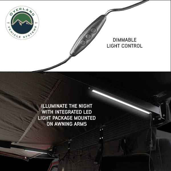 XD Nomadic 180 Degree Awning, Universal, Black Body, Black Trim and Travel Bag