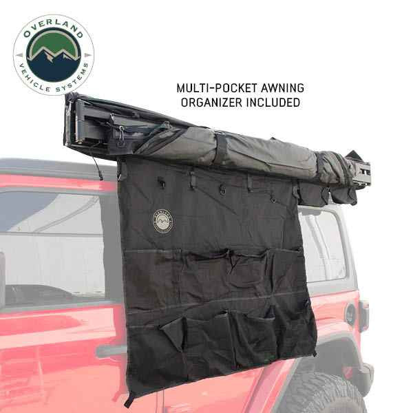 XD Nomadic 180 Degree Awning, Universal, Black Body, Black Trim and Travel Bag