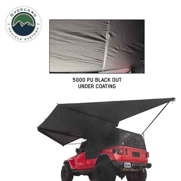 XD Nomadic 180 Degree Awning, Universal, Black Body, Black Trim and Travel Bag