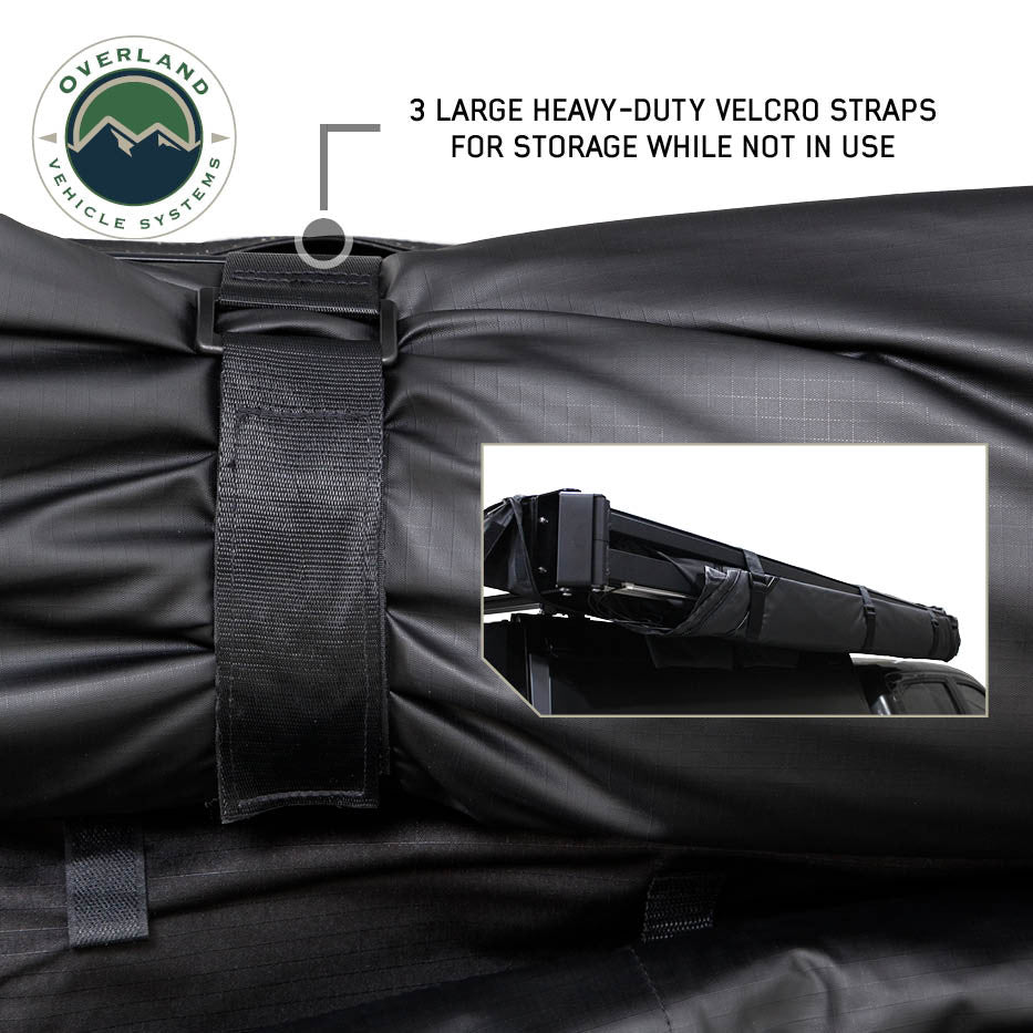 XD Nomadic 270 Degree Awning with Lights & Blackout – Black Body, Grey Trim & Black Travel Cover