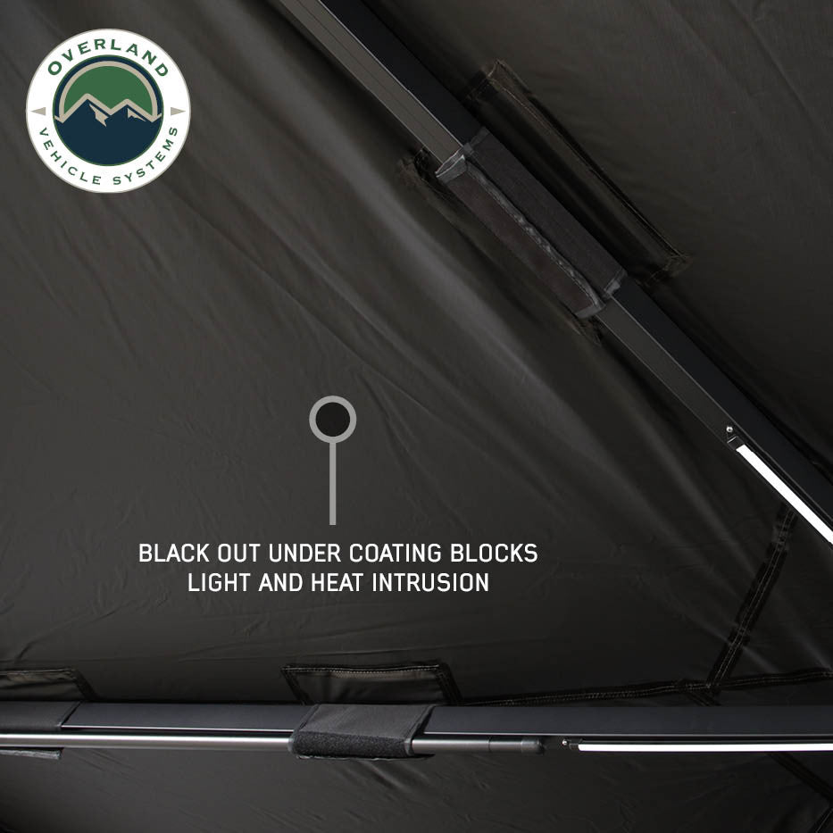 XD Nomadic 270 Degree Awning with Lights & Blackout – Black Body, Grey Trim & Black Travel Cover