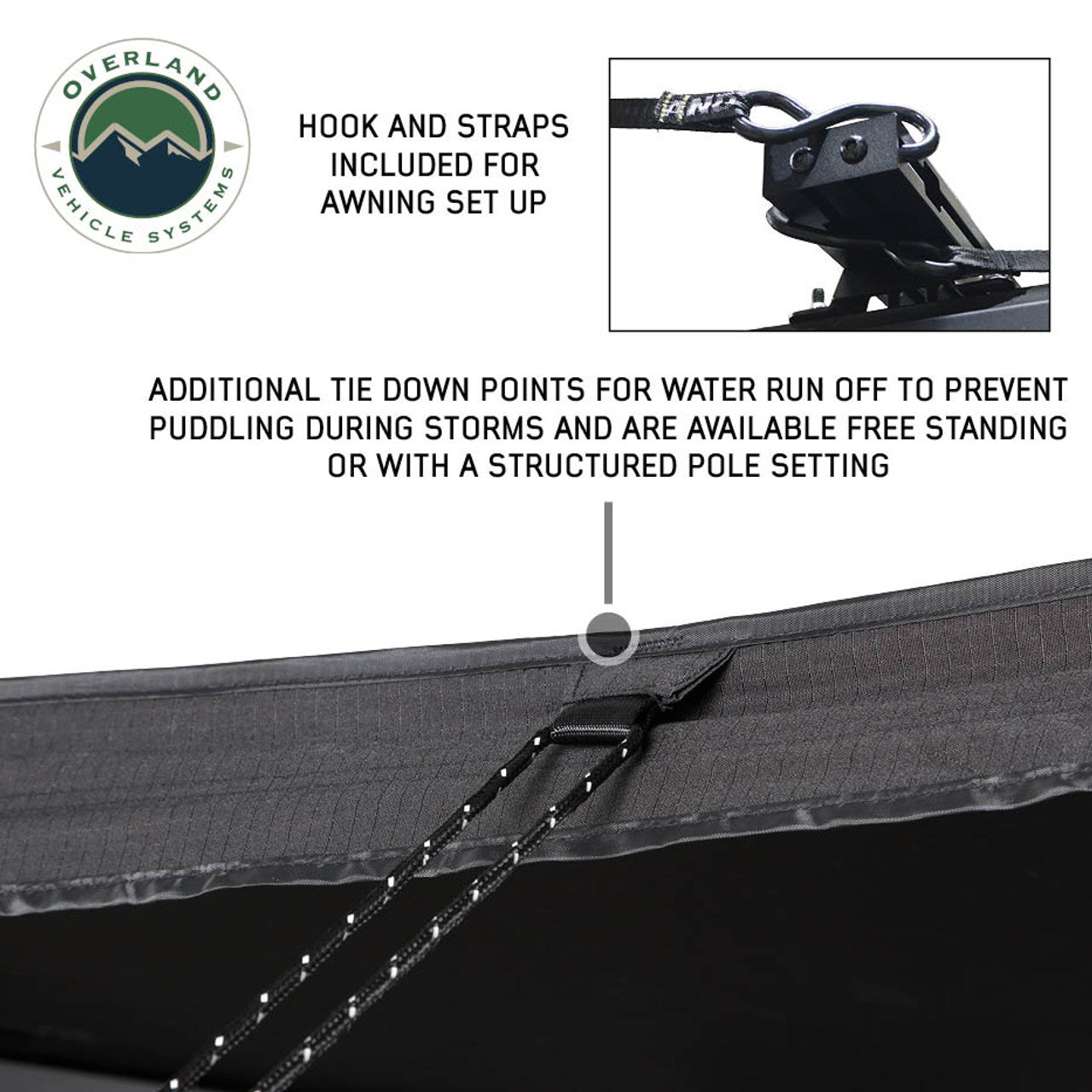 XD Nomadic 270 Degree Awning with Lights & Blackout – Black Body, Grey Trim & Black Travel Cover